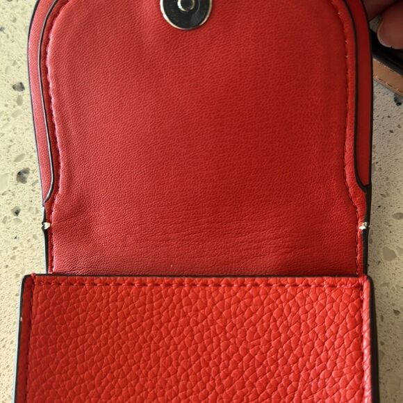Calvin Klein Brown and Orange/Red Set Wallet and Phone Holder Crossbody Bags - Picture 4 of 14